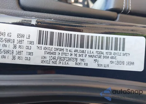 2015 Jeep Grand Cherokee Limited из США, поврежденный, VIN 1C4RJFBG3FC207278